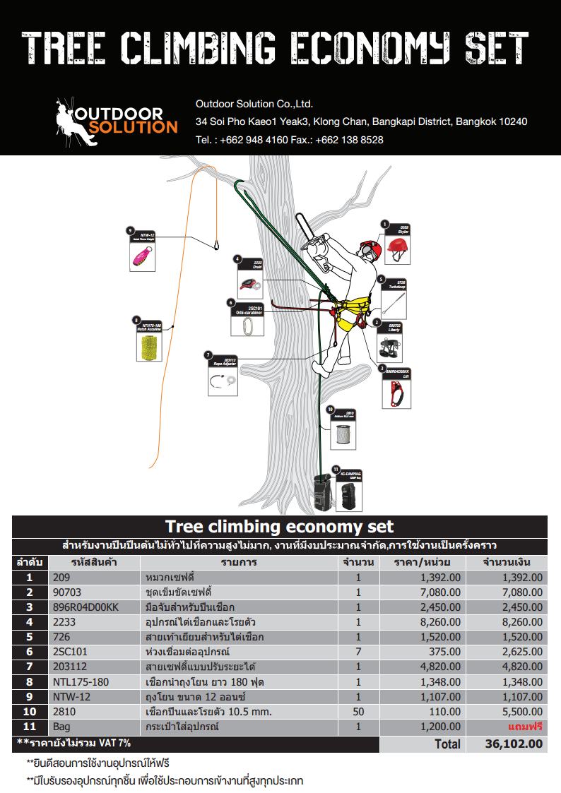 Tree climbing economy Set